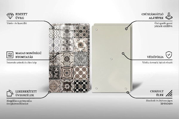 Cache plaque de cuisson Carreaux décoratifs