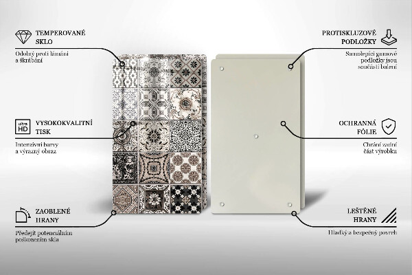 Cache plaque de cuisson Carreaux décoratifs