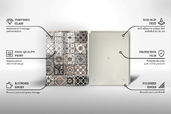 Cache plaque de cuisson Carreaux décoratifs