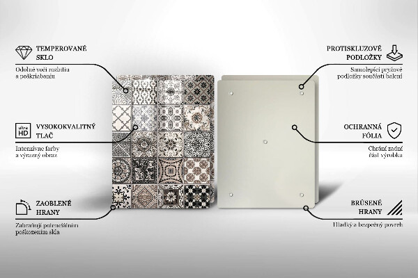 Cache plaque de cuisson Carreaux décoratifs