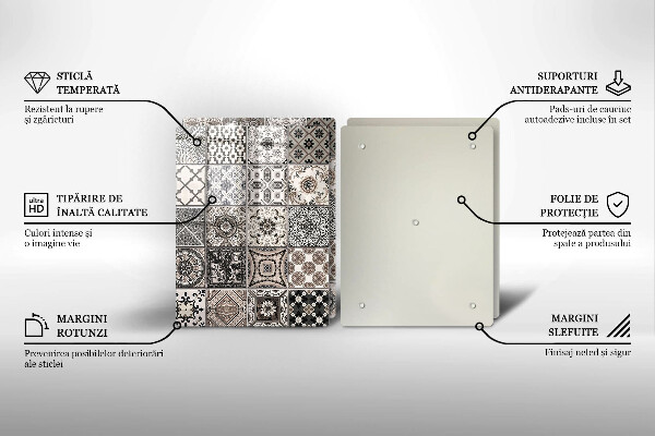 Cache plaque de cuisson Carreaux décoratifs