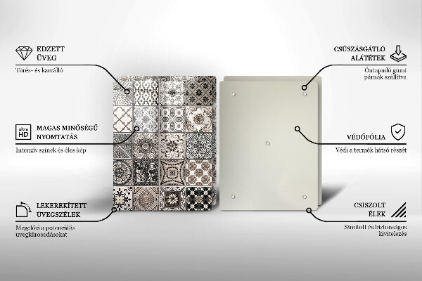 Cache plaque de cuisson Carreaux décoratifs