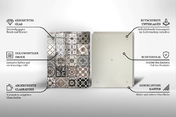 Cache plaque de cuisson Carreaux décoratifs