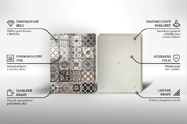 Cache plaque de cuisson Carreaux décoratifs