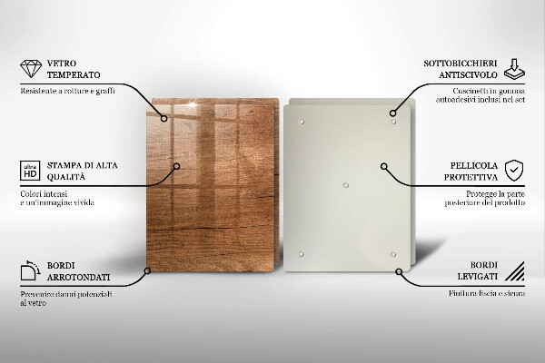 Cache plaque de cuisson Texture du bois