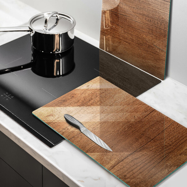 Cache plaque de cuisson Texture du bois