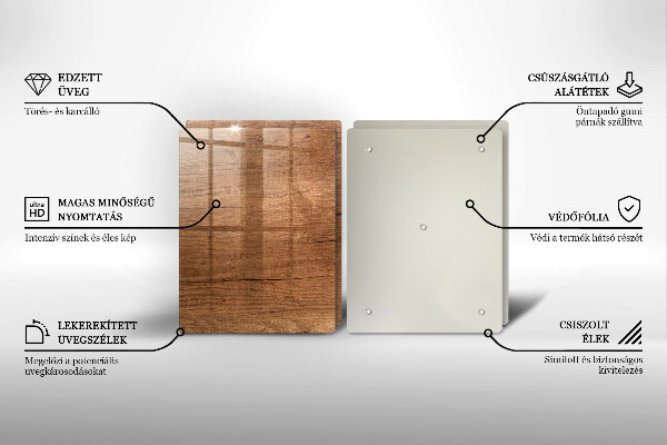 Cache plaque de cuisson Texture du bois