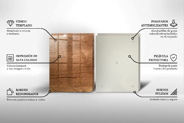 Cache plaque de cuisson Texture du bois