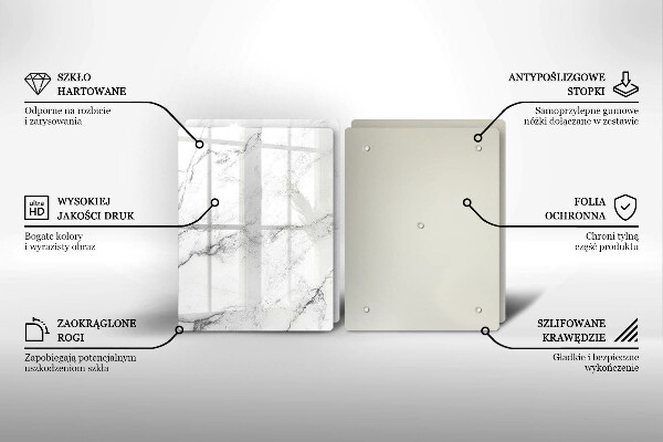Cache plaque de cuisson Texture de marbre élégante