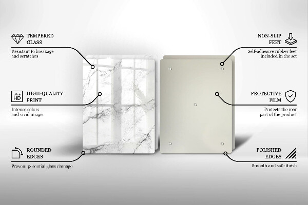 Cache plaque de cuisson Texture de marbre élégante