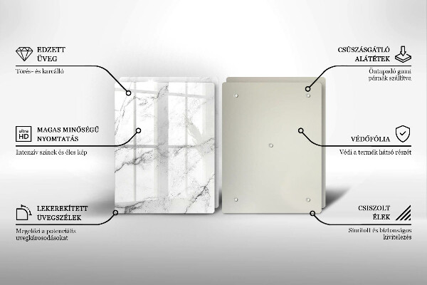 Cache plaque de cuisson Texture de marbre élégante