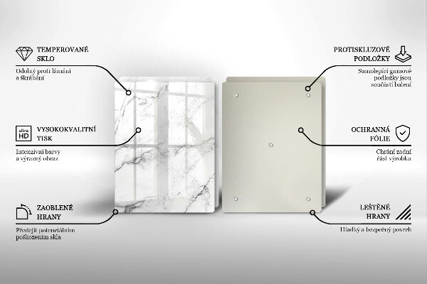 Cache plaque de cuisson Texture de marbre élégante