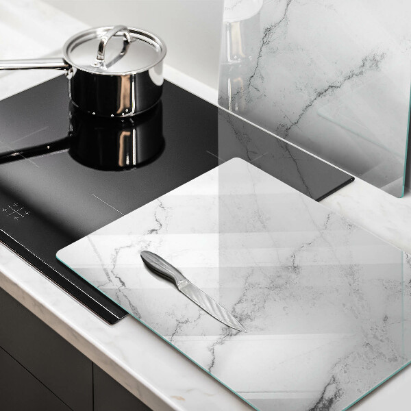 Cache plaque de cuisson Texture de marbre élégante