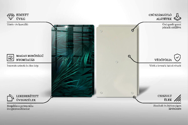 Cache plaque de cuisson Feuilles de la jungle sauvage