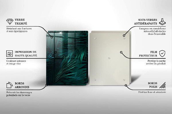 Cache plaque de cuisson Feuilles de la jungle sauvage