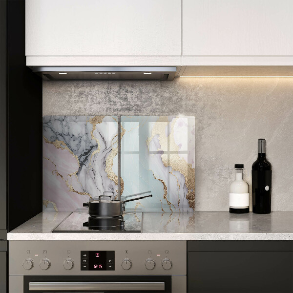 Cache plaque de cuisson Marbre pastel