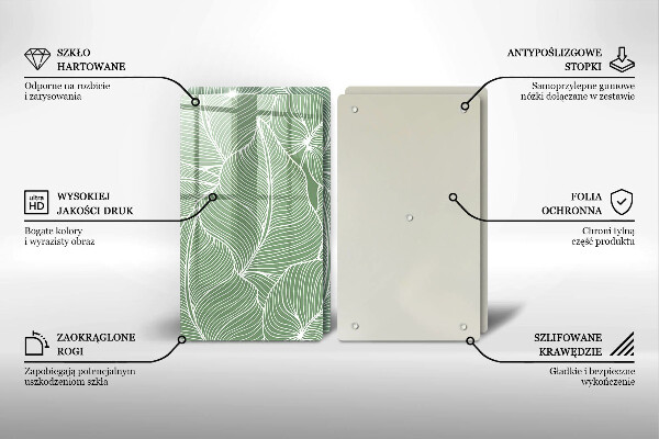 Cache plaque de cuisson Feuilles linéaires