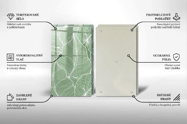 Cache plaque de cuisson Feuilles linéaires