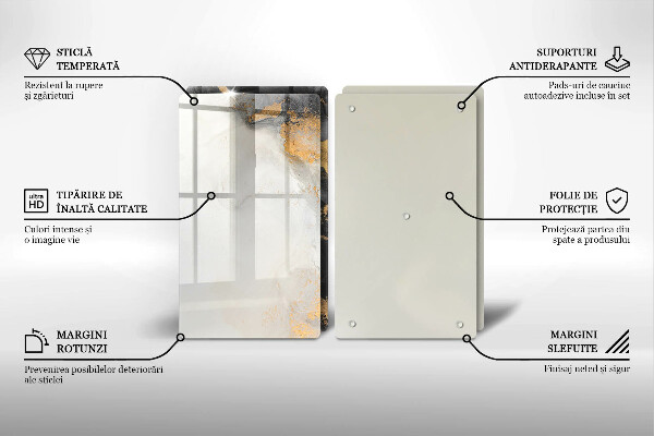 Cache plaque de cuisson Abstraction avec de l'or