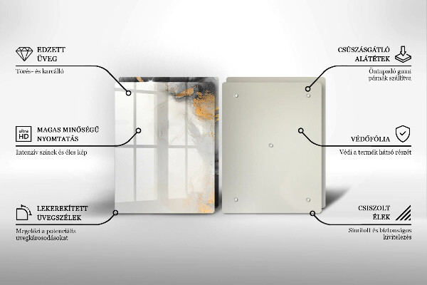 Cache plaque de cuisson Abstraction avec de l'or