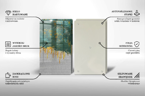 Cache plaque de cuisson Abstraction avec de l'or