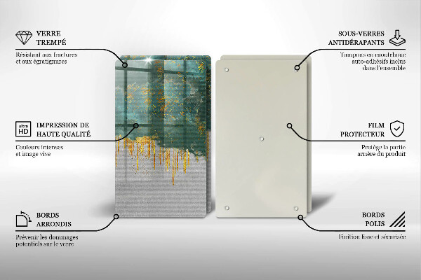 Cache plaque de cuisson Abstraction avec de l'or