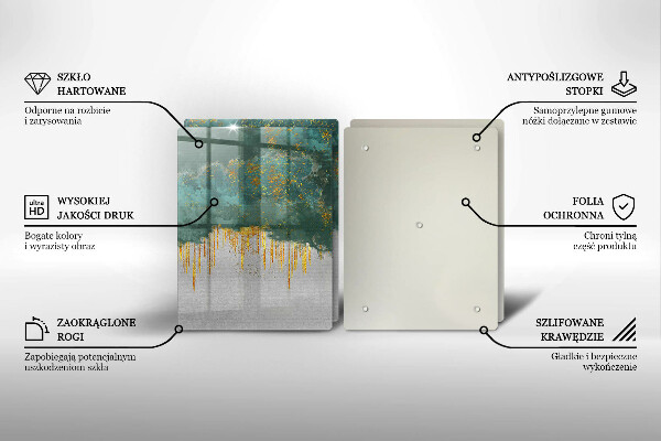 Cache plaque de cuisson Abstraction avec de l'or