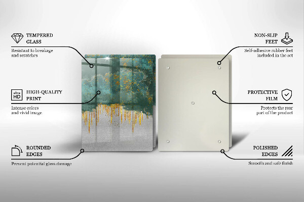 Cache plaque de cuisson Abstraction avec de l'or