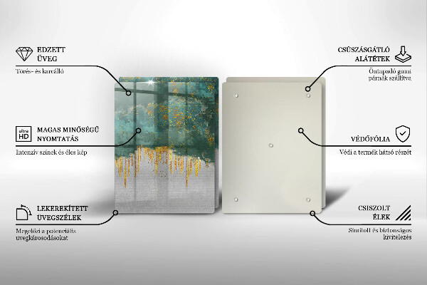 Cache plaque de cuisson Abstraction avec de l'or