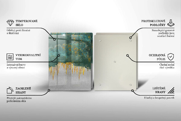 Cache plaque de cuisson Abstraction avec de l'or