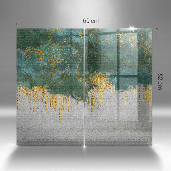 Cache plaque de cuisson Abstraction avec de l'or