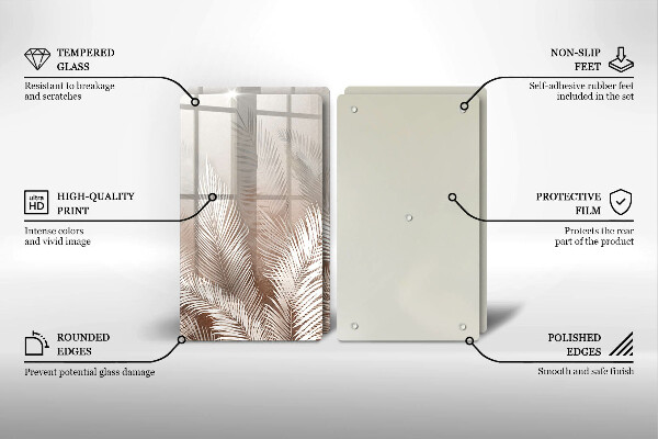 Cache plaque de cuisson Feuilles de végétation bohème