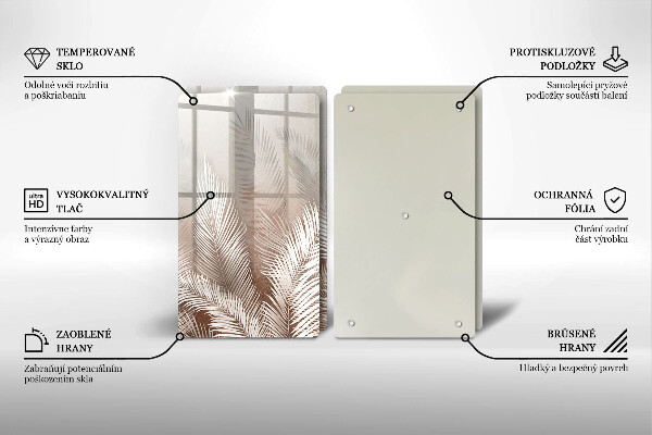 Cache plaque de cuisson Feuilles de végétation bohème