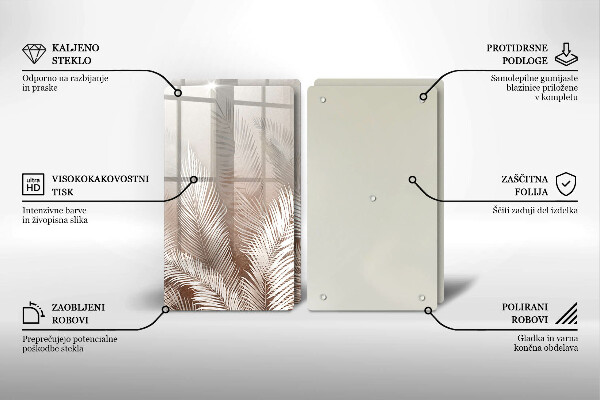 Cache plaque de cuisson Feuilles de végétation bohème