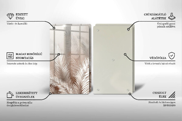 Cache plaque de cuisson Feuilles de végétation bohème