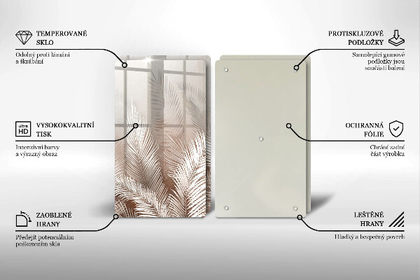 Cache plaque de cuisson Feuilles de végétation bohème