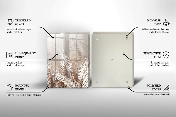 Cache plaque de cuisson Feuilles de végétation bohème