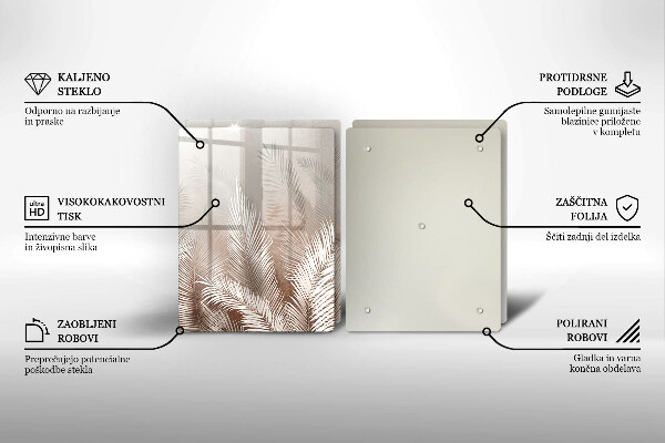 Cache plaque de cuisson Feuilles de végétation bohème