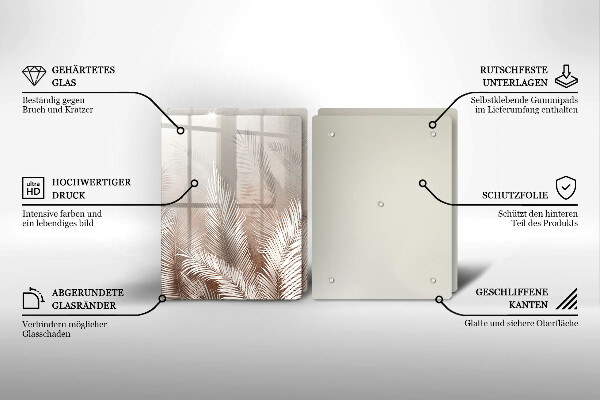 Cache plaque de cuisson Feuilles de végétation bohème