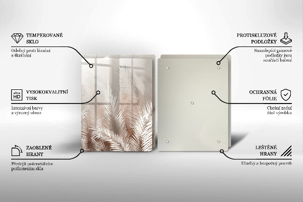 Cache plaque de cuisson Feuilles de végétation bohème