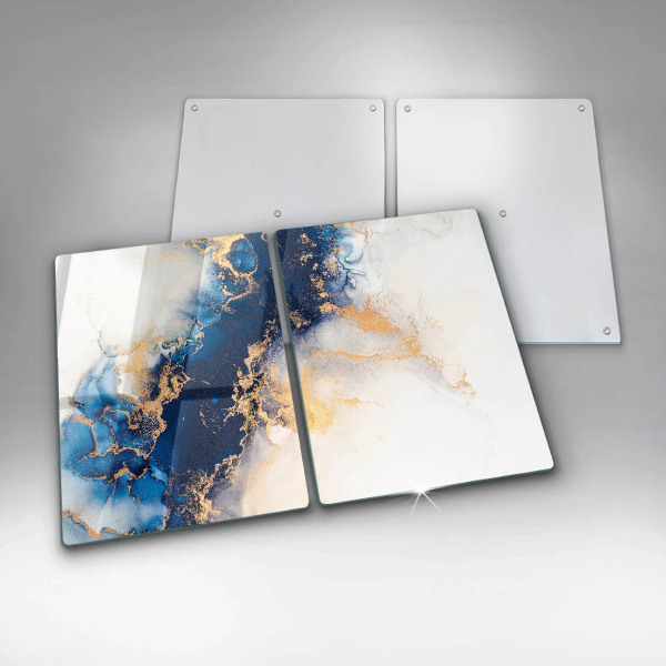 Cache plaque de cuisson Abstraction avec du bleu