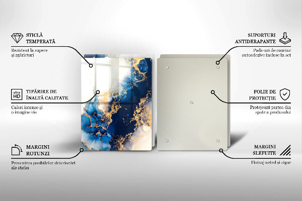 Cache plaque de cuisson Abstraction avec du bleu