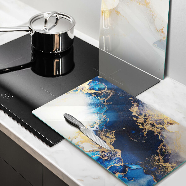 Cache plaque de cuisson Abstraction avec du bleu