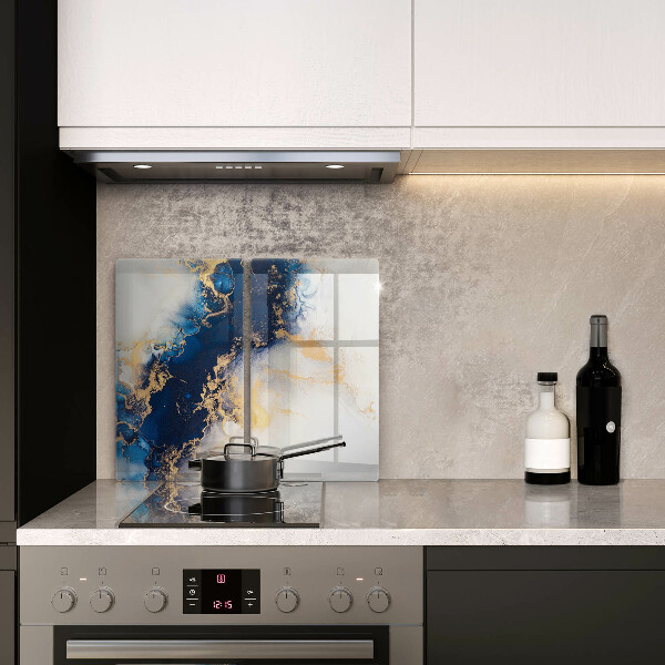 Cache plaque de cuisson Abstraction avec du bleu