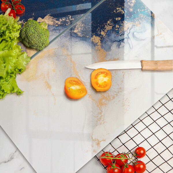 Cache plaque de cuisson Abstraction avec du bleu