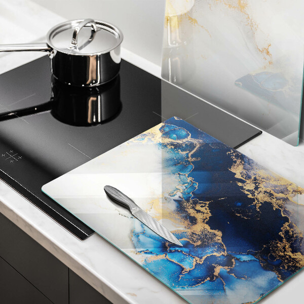 Cache plaque de cuisson Abstraction avec du bleu