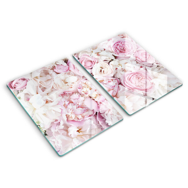 Cache plaque de cuisson Bouquet de pivoines