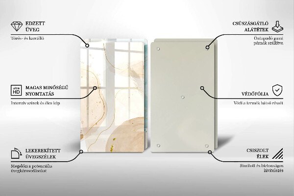 Cache plaque de cuisson Formes bohèmes lumineuses