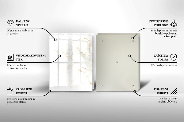 Cache plaque de cuisson Pierre de marbre élégante