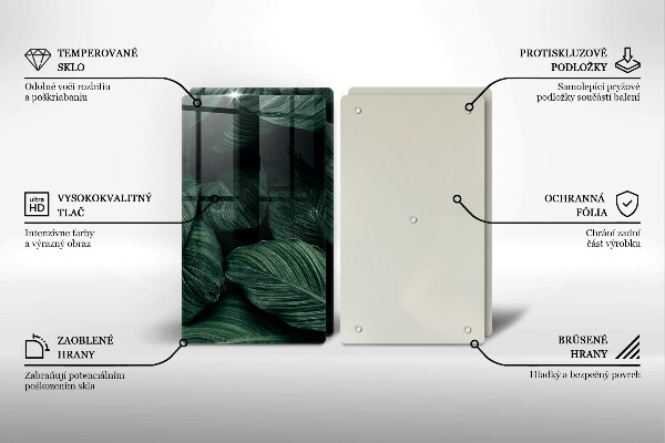 Cache plaque de cuisson Feuilles sombres